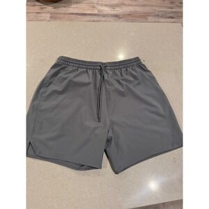 VIVELY Men's Gray‎ Athletic Shorts Size L Drawstring Elastic Waist Gym Workout